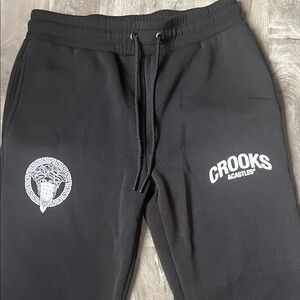 Crooks & Castles Black Joggers L